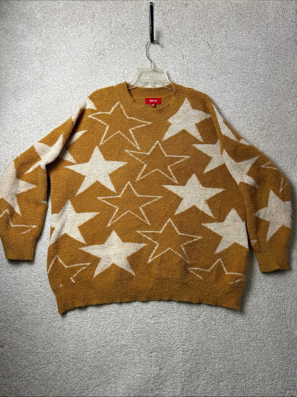Net 153 Cozy Star-Print Oversized Sweater - Mustard Cream - Picture 2 of 5
